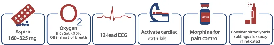 ACLS certification ACS algorithm excerpt