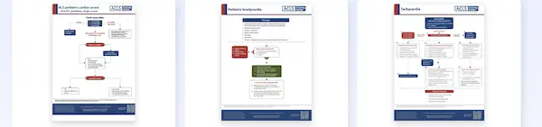 ACLS certification ACS algorithm excerpt